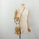 Chloe Fay Shoulder Bag Suede Beige Gold Tone Auth 201285-24