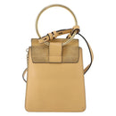 Chloe Fay Shoulder Bag Suede Beige Gold Tone Auth 201285-3