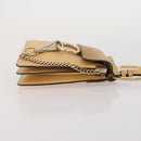 Chloe Fay Shoulder Bag Suede Beige Gold Tone Auth 201285-4