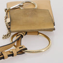 Chloe Fay Shoulder Bag Suede Beige Gold Tone Auth 201285-6