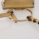 Chloe Fay Shoulder Bag Suede Beige Gold Tone Auth 201285-9
