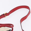 Miu Miu Biker Matelasse Hand Bag Leather 2way Ivory Red Auth 201287-16