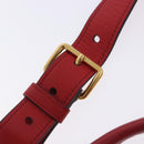 Miu Miu Biker Matelasse Hand Bag Leather 2way Ivory Red Auth 201287-17