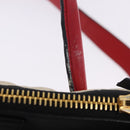 Miu Miu Biker Matelasse Hand Bag Leather 2way Ivory Red Auth 201287-20