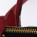 Miu Miu Biker Matelasse Hand Bag Leather 2way Ivory Red Auth 201287-10