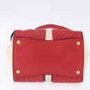 Miu Miu Biker Matelasse Hand Bag Leather 2way Ivory Red Auth 201287-7
