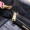 Miu Miu Biker Matelasse Hand Bag Leather 2way Ivory Red Auth 201287-31