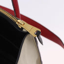 Miu Miu Biker Matelasse Hand Bag Leather 2way Ivory Red Auth 201287-34