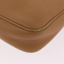 Salvatore Ferragamo Accessory Pouch Leather Beige Silver Auth 201289A-17