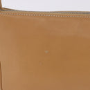 Salvatore Ferragamo Accessory Pouch Leather Beige Silver Auth 201289A-4
