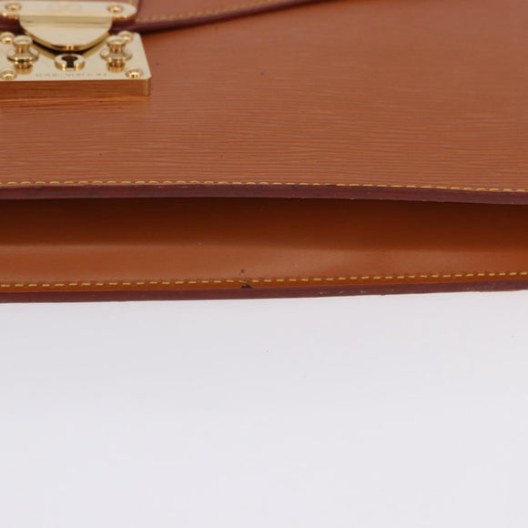 LOUIS VUITTON Epi Porte Documents Bandouliere Zipangu Gold M54468 LV Auth 201296