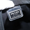 PRADA Shoulder Bag Nylon Black Silver Auth 201298-17
