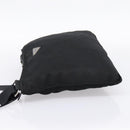 PRADA Shoulder Bag Nylon Black Silver Auth 201298-4
