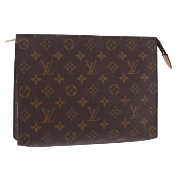 LOUIS VUITTON Monogram Poche Toilette 26 Pouch M47542 LV Auth 201299