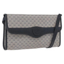GUCCI Micro GG Shoulder Bag PVC Leather Navy Gold Tone 004 098 0670 Auth 201300-1