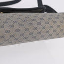 GUCCI Micro GG Shoulder Bag PVC Leather Navy Gold Tone 004 098 0670 Auth 201300-6