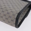 GUCCI Micro GG Shoulder Bag PVC Leather Navy Gold Tone 004 098 0670 Auth 201300-17