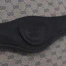 GUCCI Micro GG Shoulder Bag PVC Leather Navy Gold Tone 004 098 0670 Auth 201300-18