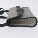 GUCCI Micro GG Shoulder Bag PVC Leather Navy Gold Tone 004 098 0670 Auth 201300-4