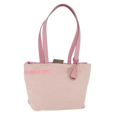PRADA PRADA Sports Tote Bag Canvas Pink Auth 201301