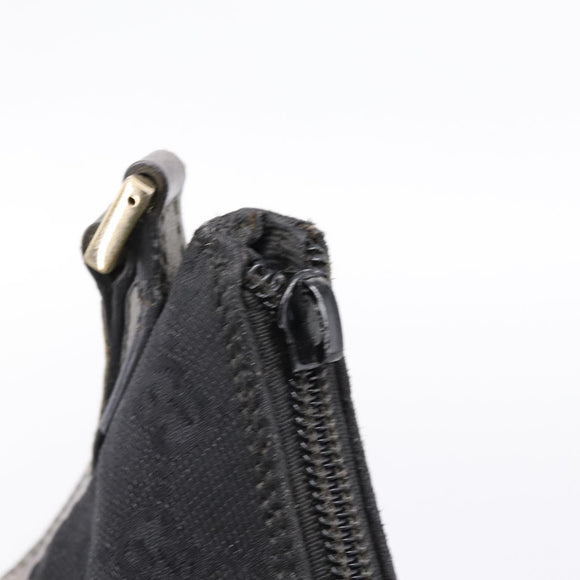 GUCCI GG Canvas Hand Bag Black Gold Tone 005 0813 Auth 201302