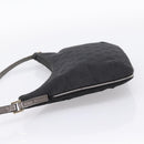 GUCCI GG Canvas Hand Bag Black Gold Tone 005 0813 Auth 201302-3