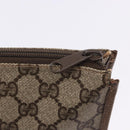 GUCCI GG Supreme Clutch Bag PVC Beige Gold Tone 89 01 029 Auth 201303-8