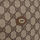 GUCCI GG Supreme Clutch Bag PVC Beige Gold Tone 89 01 029 Auth 201303-9