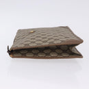 GUCCI GG Supreme Clutch Bag PVC Beige Gold Tone 89 01 029 Auth 201303-4