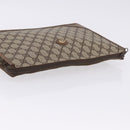 GUCCI GG Supreme Clutch Bag PVC Beige Gold Tone 89 01 029 Auth 201303-5