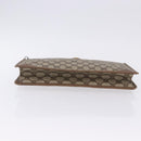 GUCCI GG Supreme Clutch Bag PVC Beige Gold Tone 89 01 029 Auth 201303-6