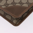 GUCCI GG Supreme Clutch Bag PVC Beige Gold Tone 89 01 029 Auth 201303-14