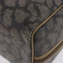 SAINT LAURENT Hand Bag PVC Leather Black Beige Auth 201308-16