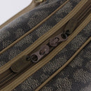 SAINT LAURENT Hand Bag PVC Leather Black Beige Auth 201308-17