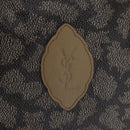 SAINT LAURENT Hand Bag PVC Leather Black Beige Auth 201308-18