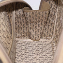 SAINT LAURENT Hand Bag PVC Leather Black Beige Auth 201308-20