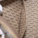 SAINT LAURENT Hand Bag PVC Leather Black Beige Auth 201308-21