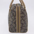 SAINT LAURENT Hand Bag PVC Leather Black Beige Auth 201308-3