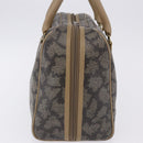 SAINT LAURENT Hand Bag PVC Leather Black Beige Auth 201308-4