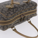 SAINT LAURENT Hand Bag PVC Leather Black Beige Auth 201308-6