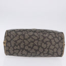 SAINT LAURENT Hand Bag PVC Leather Black Beige Auth 201308-5