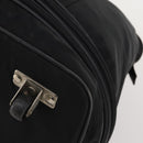 PRADA Boston Bag Nylon Black Silver Auth 201310-15