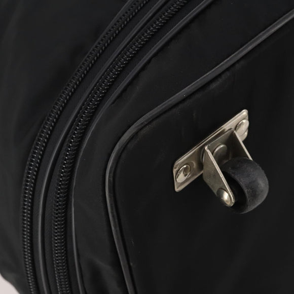 PRADA Boston Bag Nylon Black Silver Auth 201310