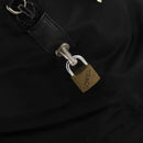 PRADA Boston Bag Nylon Black Silver Auth 201310-10