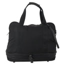 PRADA Boston Bag Nylon Black Silver Auth 201310-2