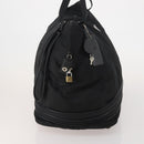 PRADA Boston Bag Nylon Black Silver Auth 201310-4