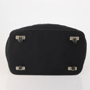 PRADA Boston Bag Nylon Black Silver Auth 201310-5