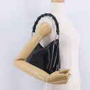 GUCCI Bamboo Hand Bag patent Black Silver 001 1998 Auth 201313-23