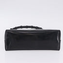GUCCI Bamboo Hand Bag patent Black Silver 001 1998 Auth 201313-5