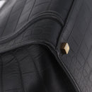 CELINE Luggage Phantom Shopper Hand Bag Leather Black Gold Tone Auth 201314V-16